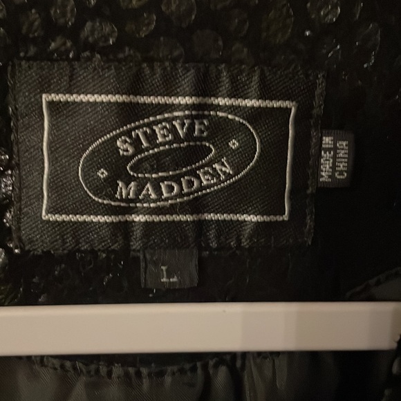 Steve Madden leopard printed genuine leather jacket - Picture 4 of 7